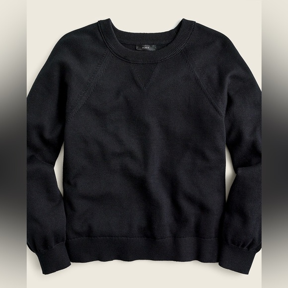 J Crew Cotton Cashmere Black Sweatshirt and Joggers Set - Picture 3 of 4